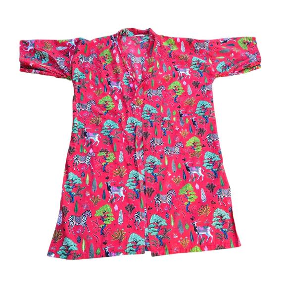 Print Fresh Robe sz L-XL ANTELOPE FOREST. Stains! No Belt - Picture 1 of 11